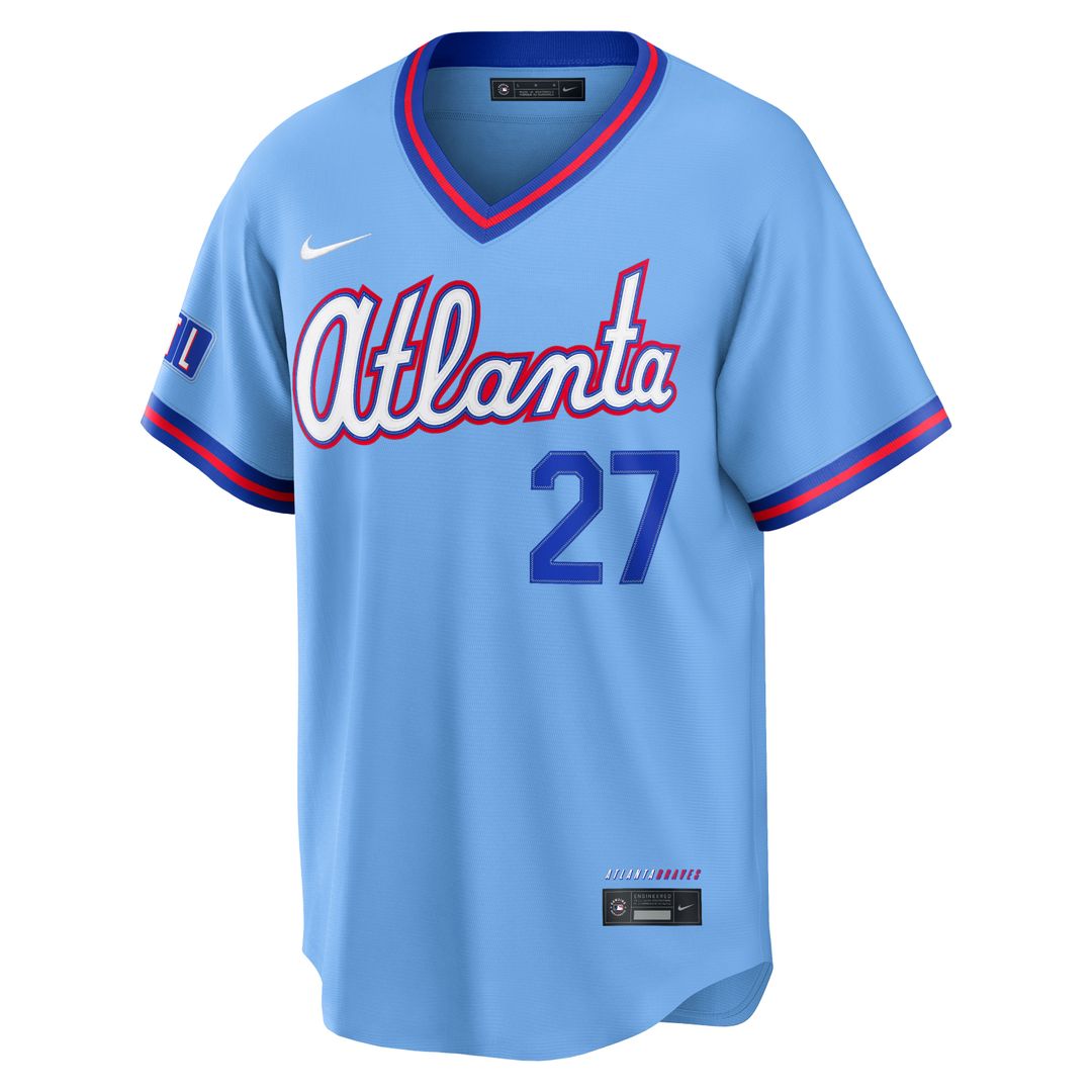 Atlanta Braves Austin Riley Nike 2026 City Connect Stadium Jersey - Powder Blue MLB Team Jersey Baseball Fan Apparel