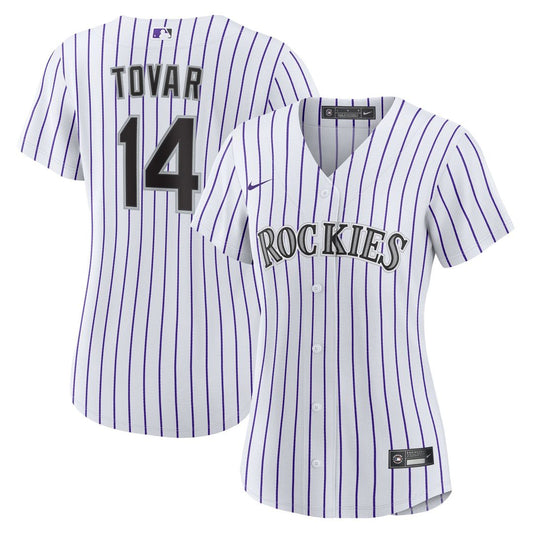 Colorado Rockies Ezequiel Tovar Nike Women's Home Replica Jersey - White MLB Team Jersey Baseball Fan Apparel