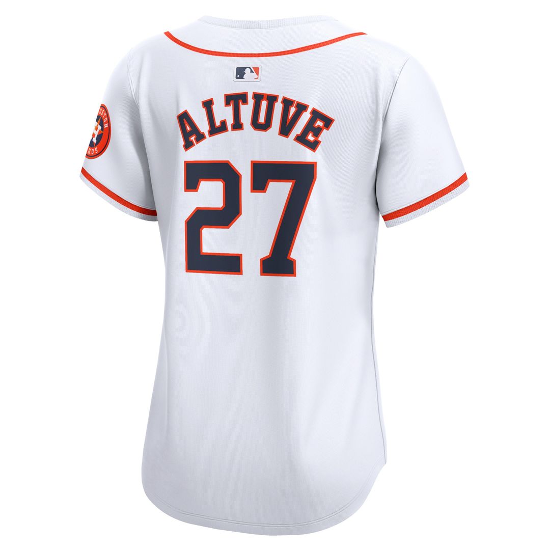 Houston Astros Jose Altuve Nike Women's Home Limited Player Jersey - White MLB Team Jersey Baseball Fan Apparel