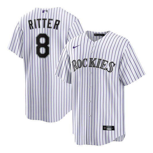 Colorado Rockies Ryan Ritter Nike Home Replica Jersey - White MLB Team Jersey Baseball Fan Apparel