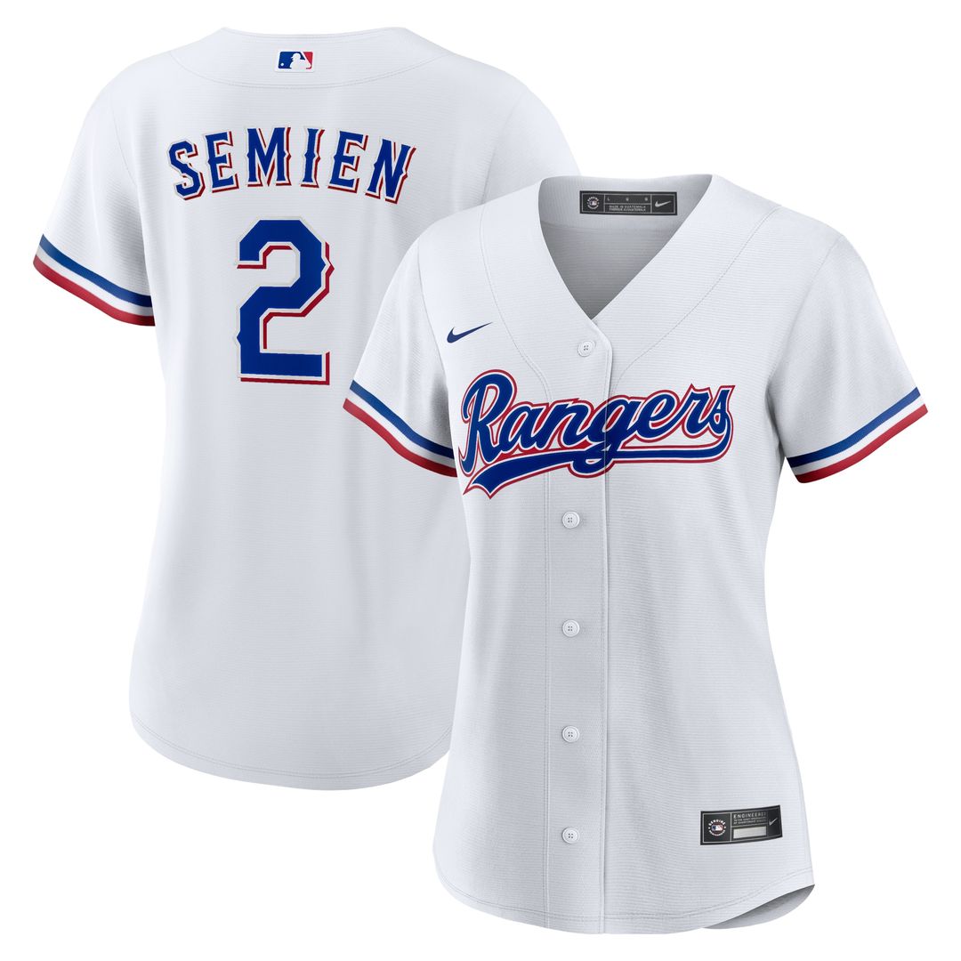 Texas Rangers Marcus Semien Nike Women's Home Replica Player Jersey - White MLB Team Jersey Baseball Fan Apparel