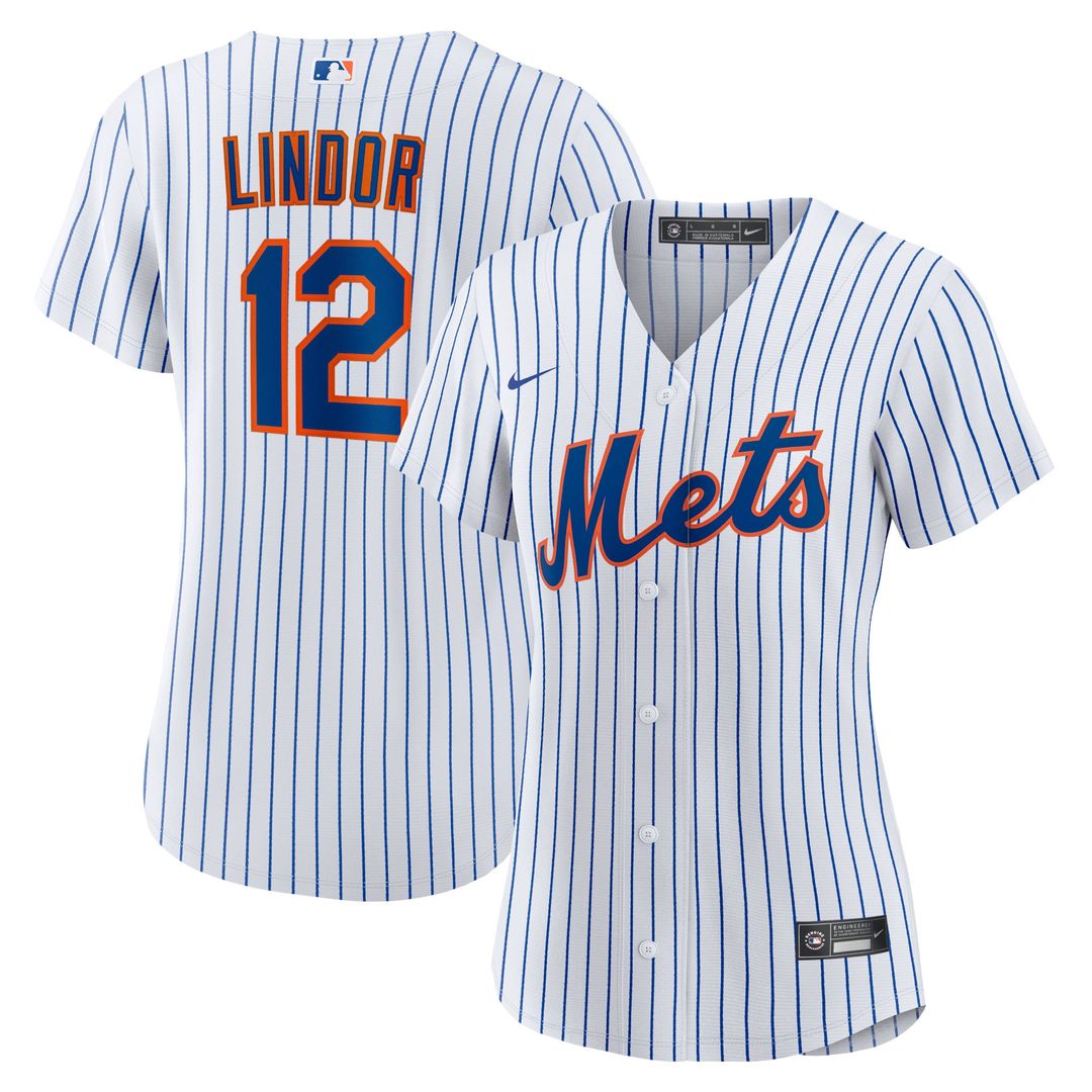 New York Mets Francisco Lindor Nike Women's Home Replica Player Jersey - White MLB Team Jersey Baseball Fan Apparel