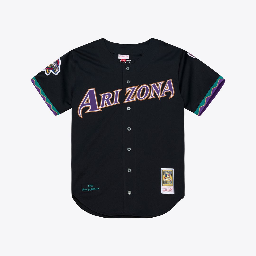 Arizona Diamondbacks Randy Johnson Mitchell & Ness 2001 Authentic Jersey - Black MLB Team Jersey Baseball Fan Apparel