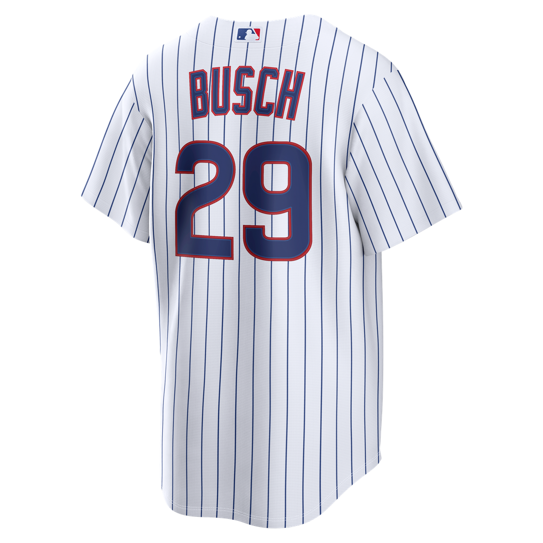 Chicago Cubs Michael Busch Nike Home Replica Jersey - White MLB Team Jersey Baseball Fan Apparel