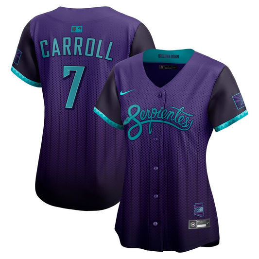 Arizona Diamondbacks Corbin Carroll Nike Women's 2025 City Connect Limited Player Jersey - Purple MLB Team Jersey Baseball Fan Apparel