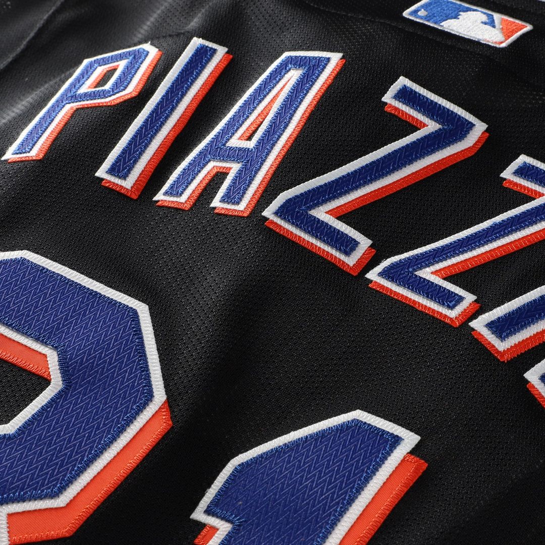 New York Mets Mike Piazza Mitchell & Ness Cooperstown 2000 Batting Practice Jersey - Black MLB Team Jersey Baseball Fan Apparel