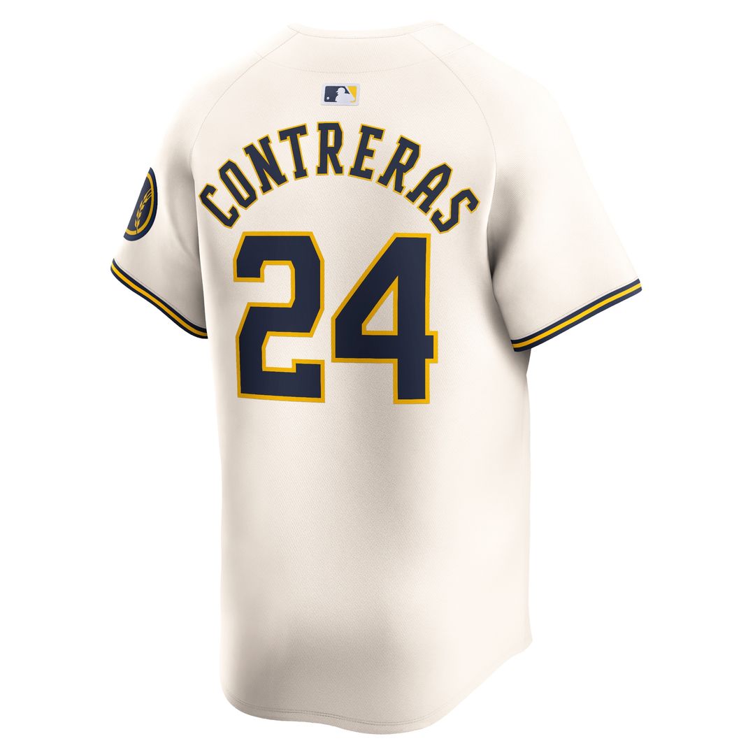 Milwaukee Brewers William Contreras Nike Home Limited Player Jersey - Cream MLB Team Jersey Baseball Fan Apparel