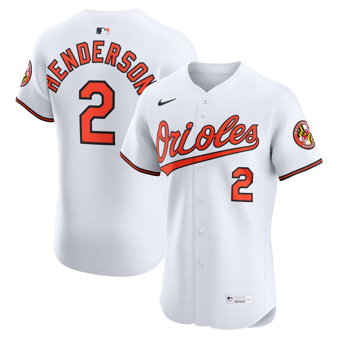 Baltimore Orioles Gunnar Henderson Nike Home Elite Jersey - White MLB Team Jersey Baseball Fan Apparel