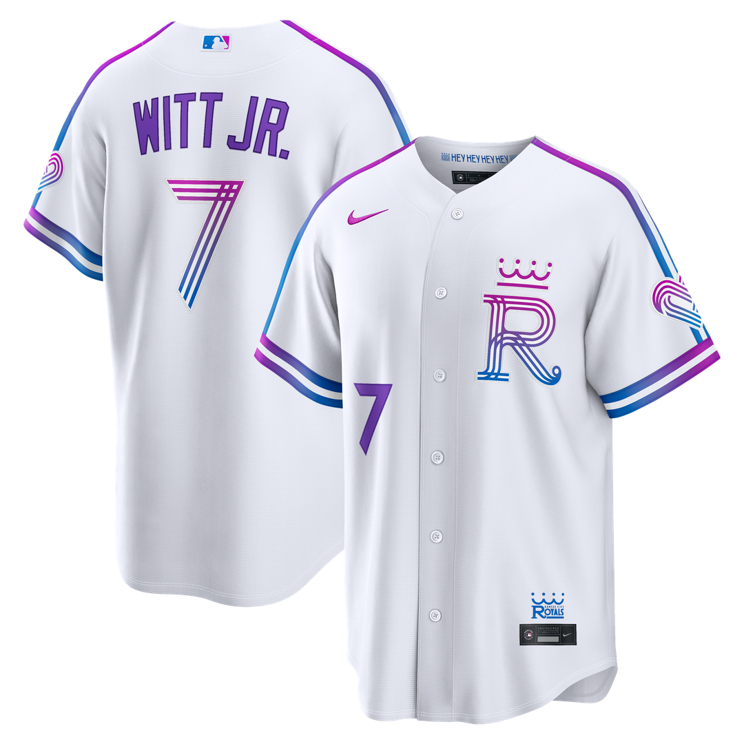 Kansas City Royals Bobby Witt Jr. Nike 2026 City Connect Stadium Jersey - White MLB Team Jersey Baseball Fan Apparel