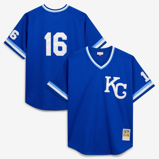 Kansas City Royals Bo Jackson Mitchell & Ness Cooperstown Big & Tall Mesh Batting Practice Jersey - Royal MLB Team Jersey Baseball Fan Apparel