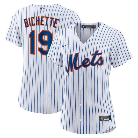 New York Mets Bo Bichette Nike Women's Home Replica Jersey - White MLB Team Jersey Baseball Fan Apparel