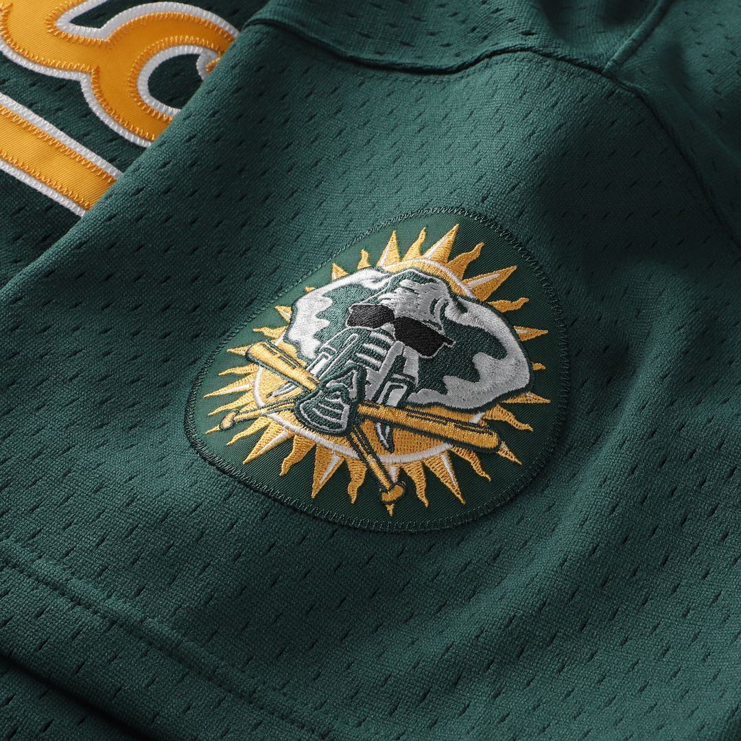 Athletics Rickey Henderson Mitchell & Ness Authentic Batting Practice Jersey - Green MLB Team Jersey Baseball Fan Apparel