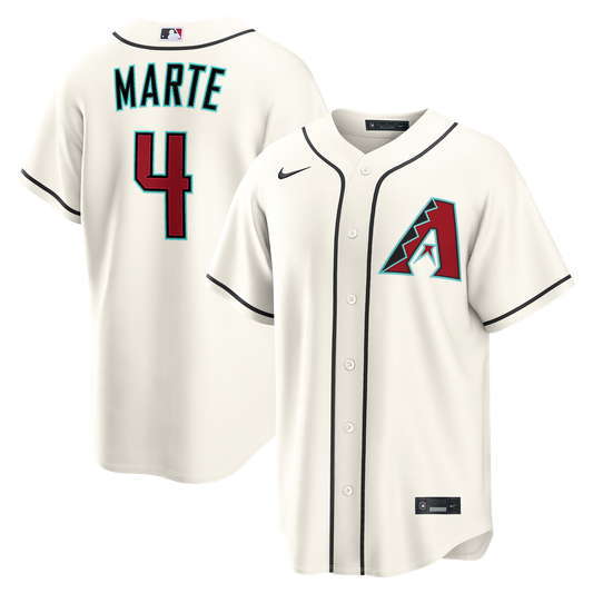 Arizona Diamondbacks Ketel Marte Nike Home Replica Jersey - Cream MLB Team Jersey Baseball Fan Apparel