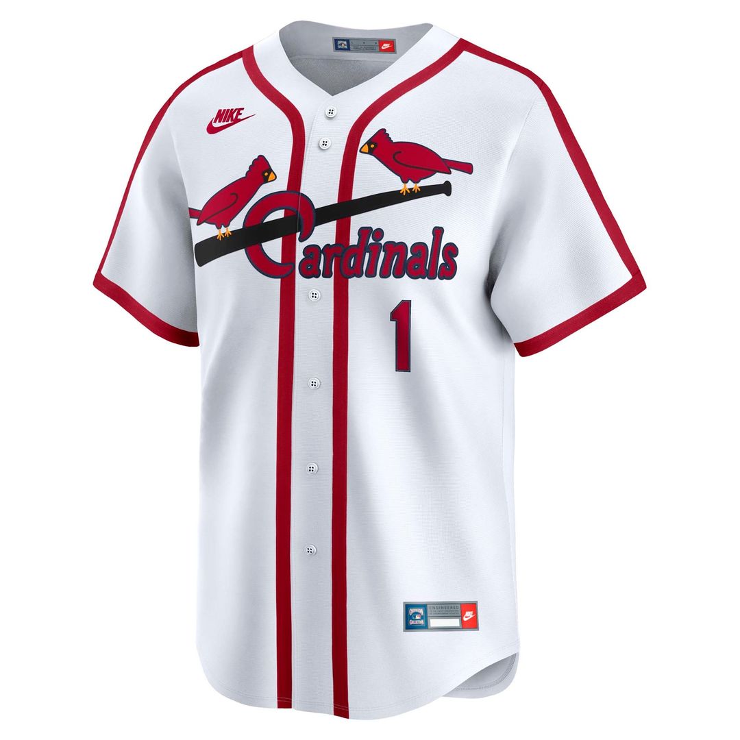St. Louis Cardinals Ozzie Smith Nike Throwback Cooperstown Limited Jersey - White MLB Team Jersey Baseball Fan Apparel