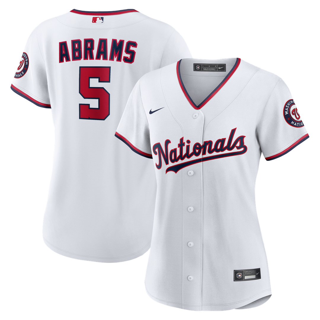 Washington Nationals CJ Abrams Nike Women's Home Replica Player Jersey - White MLB Team Jersey Baseball Fan Apparel