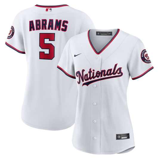 Washington Nationals CJ Abrams Nike Women's Home Replica Player Jersey - White MLB Team Jersey Baseball Fan Apparel