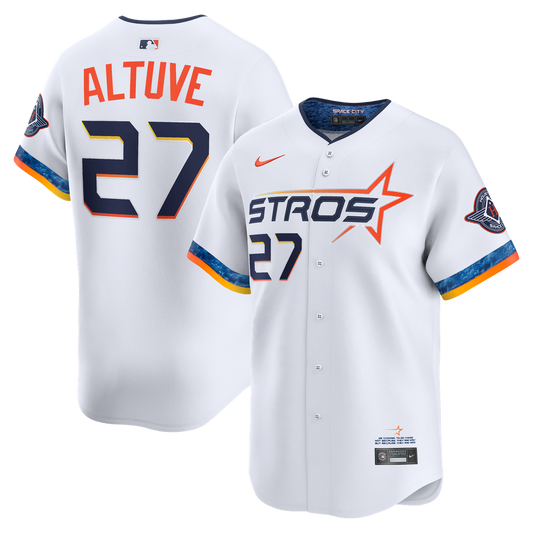 Houston Astros Jose Altuve Nike 2025 City Connect Limited Player Jersey - White MLB Team Jersey Baseball Fan Apparel