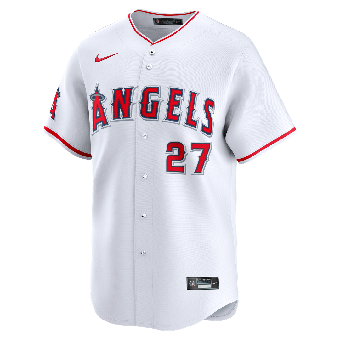 Los Angeles Angels Mike Trout Nike Home Limited Player Jersey - White MLB Team Jersey Baseball Fan Apparel