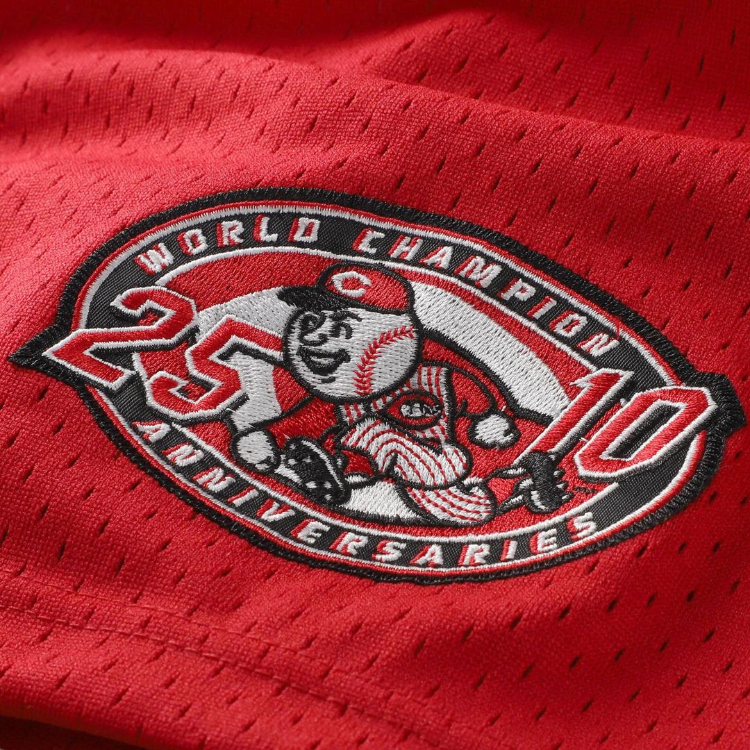 Cincinnati Reds Barry Larkin Mitchell & Ness Cooperstown Mesh Batting Practice Button - Up Jersey - Black MLB Team Jersey Baseball Fan Apparel