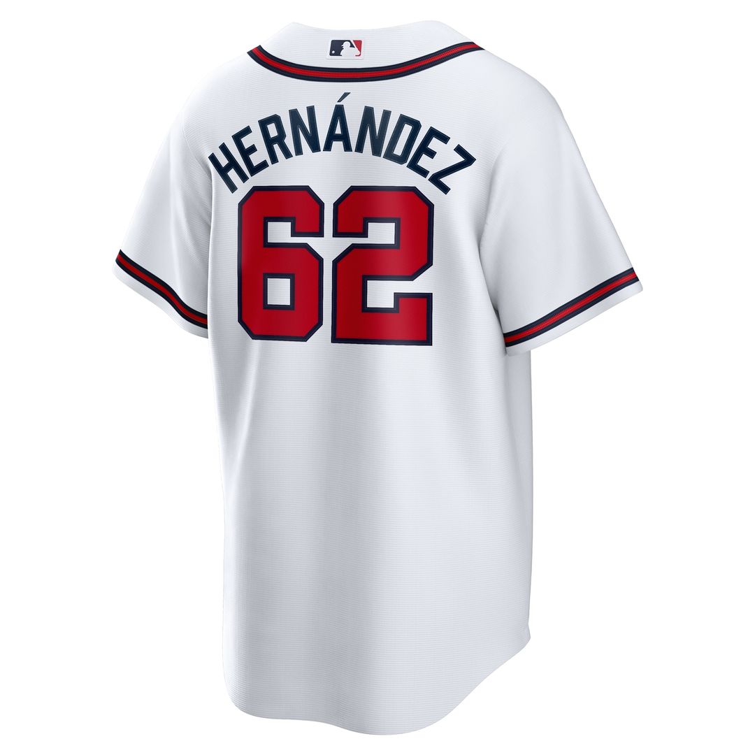 Atlanta Braves Daysbel Hernandez Nike Home Replica Jersey - White MLB Team Jersey Baseball Fan Apparel