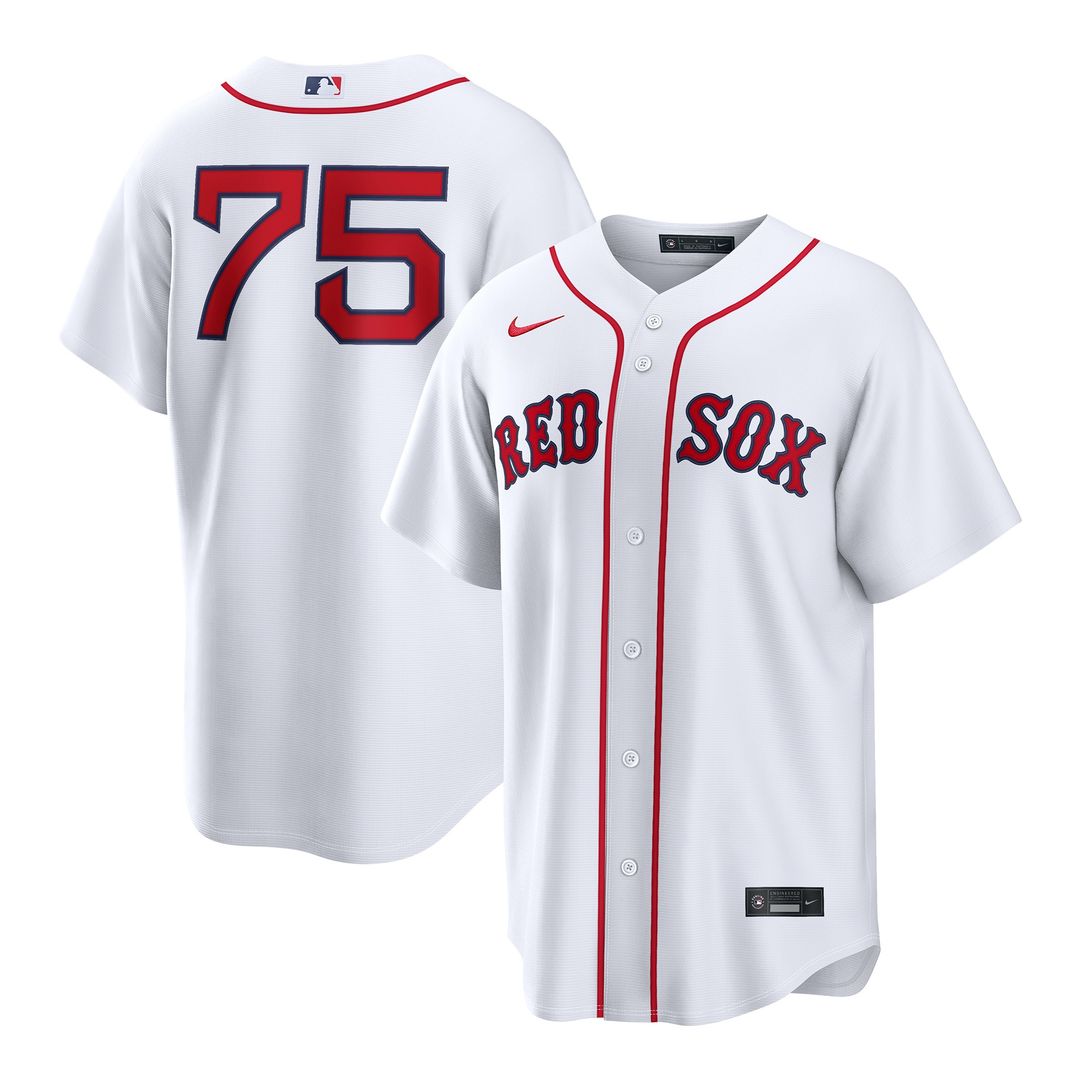 Boston Red Sox Carlos Narváez Nike Home Replica Jersey - White MLB Team Jersey Baseball Fan Apparel
