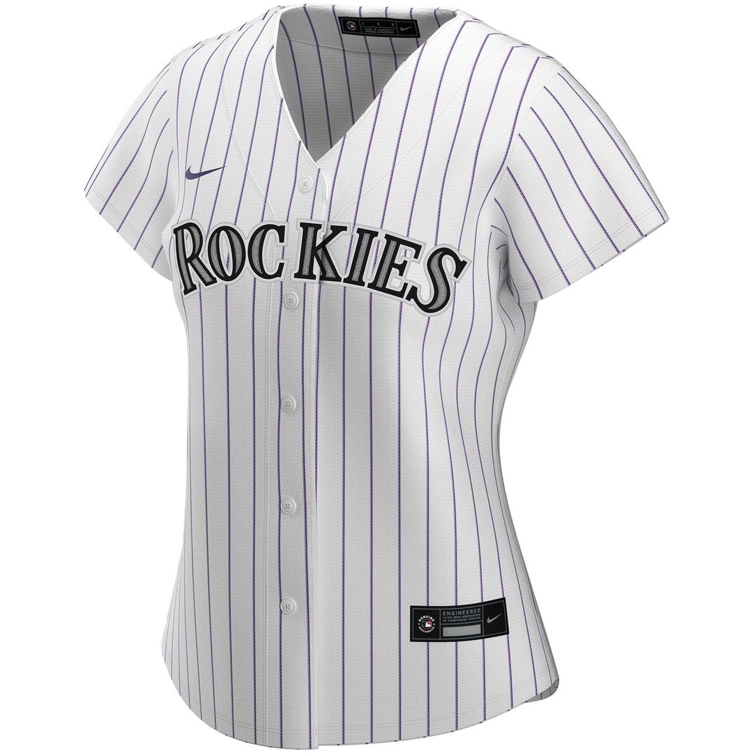 Colorado Rockies Nike Women's Home Replica Custom Jersey - White MLB Team Jersey Baseball Fan Apparel