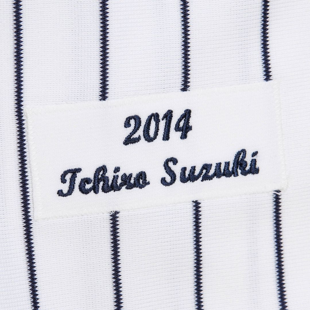 New York Yankees Ichiro Suzuki Mitchell & Ness 2014 Cooperstown Authentic Throwback Jersey - White MLB Team Jersey Baseball Fan Apparel