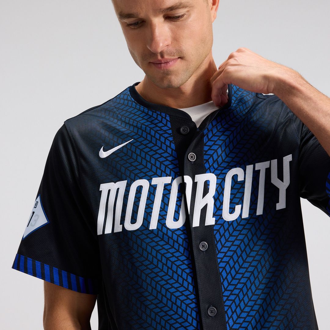 Detroit Tigers Nike City Connect Limited Jersey - Blue MLB Team Jersey Baseball Fan Apparel