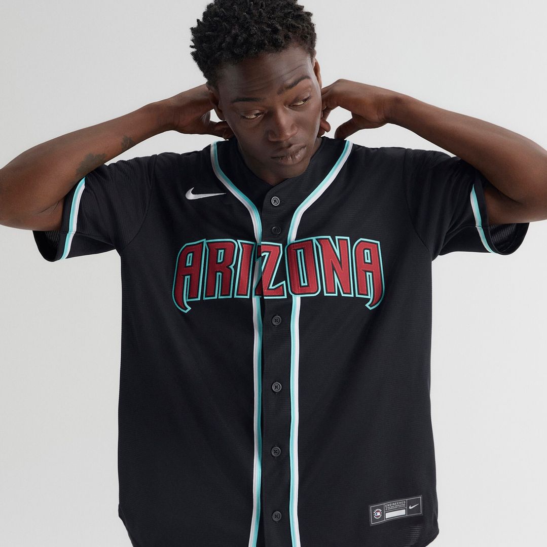 Arizona Diamondbacks Nike Fashion Replica Black Out Jersey MLB Team Jersey Baseball Fan Apparel