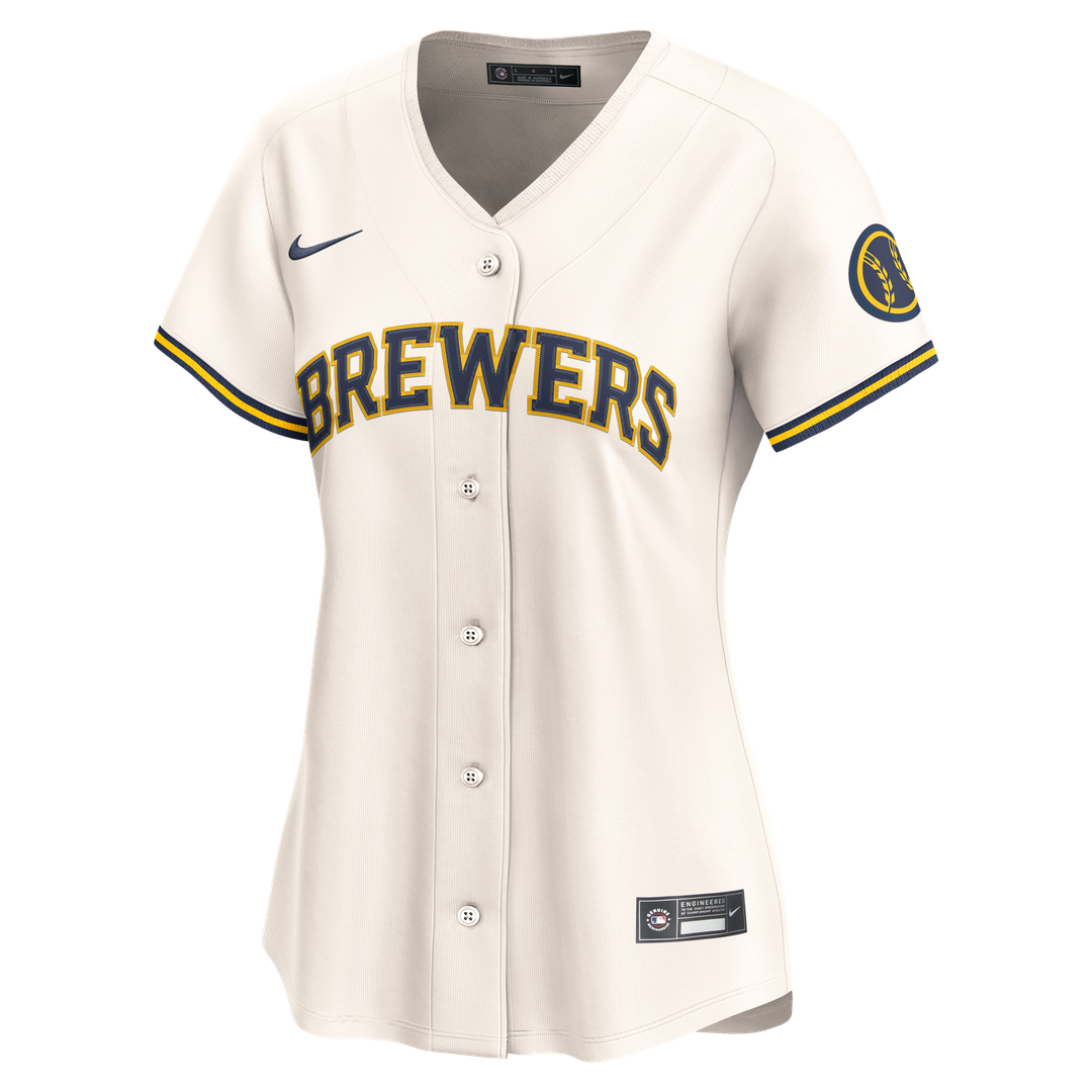 Milwaukee Brewers Nike Women's Home Limited Jersey - Cream MLB Team Jersey Baseball Fan Apparel