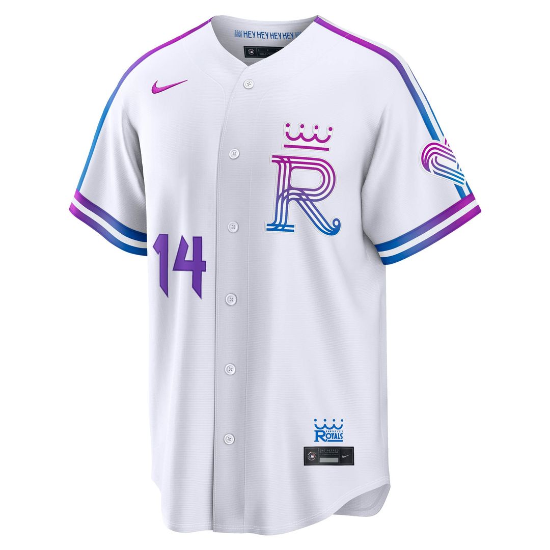 Kansas City Royals Jac Caglianone Nike 2026 City Connect Stadium Jersey - White MLB Team Jersey Baseball Fan Apparel