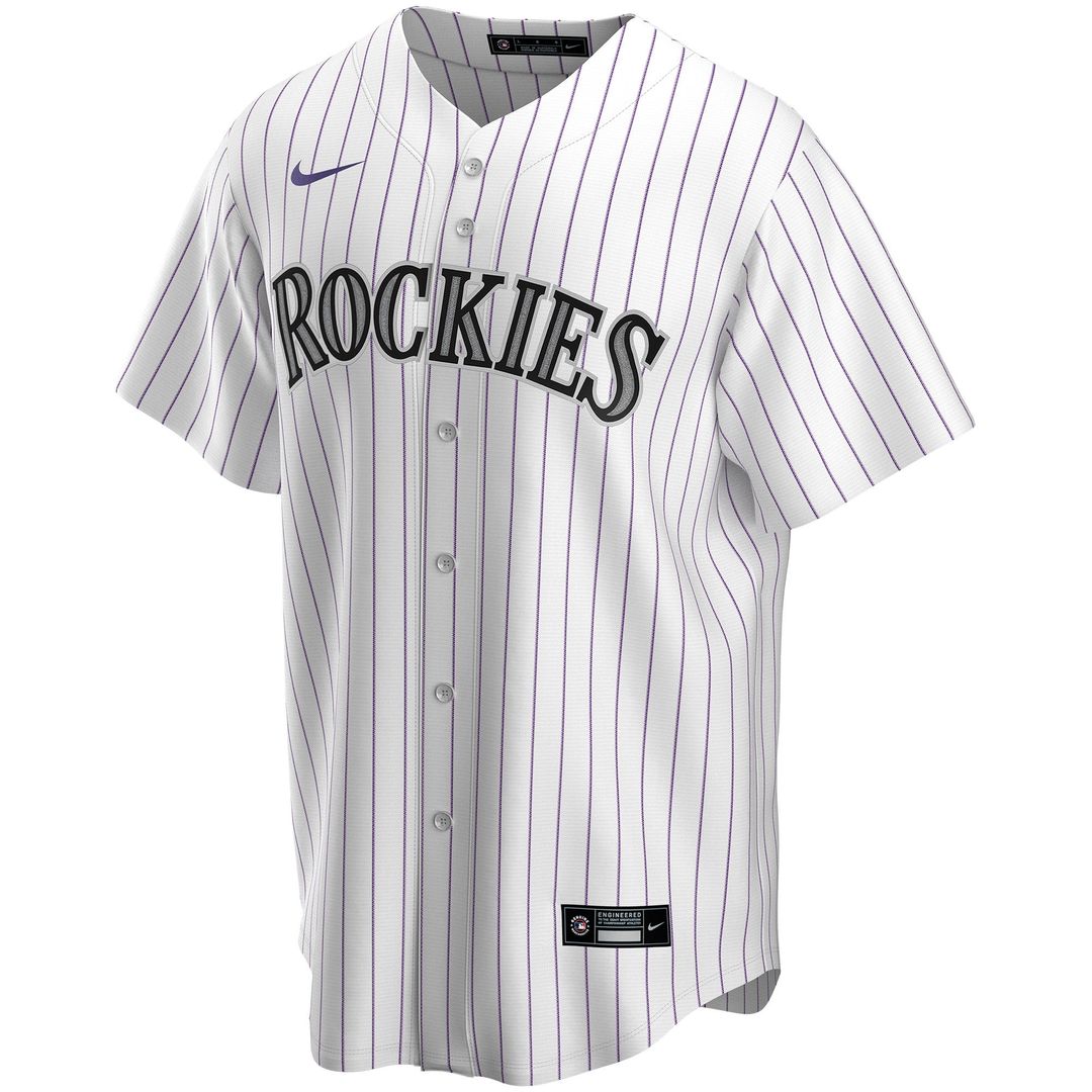 Colorado Rockies Nike Home Replica Custom Jersey - White MLB Team Jersey Baseball Fan Apparel
