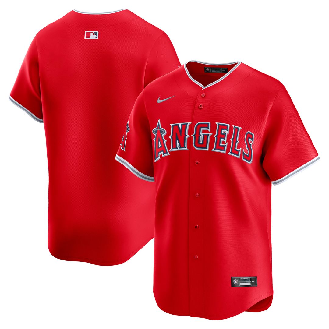 Los Angeles Angels Nike Alternate Limited Jersey - Red MLB Team Jersey Baseball Fan Apparel