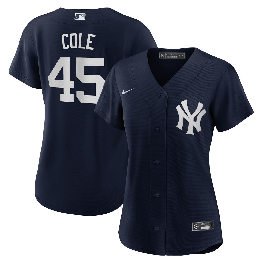 New York Yankees Gerrit Cole Nike Women's Alternate Replica Player Jersey - Navy MLB Team Jersey Baseball Fan Apparel