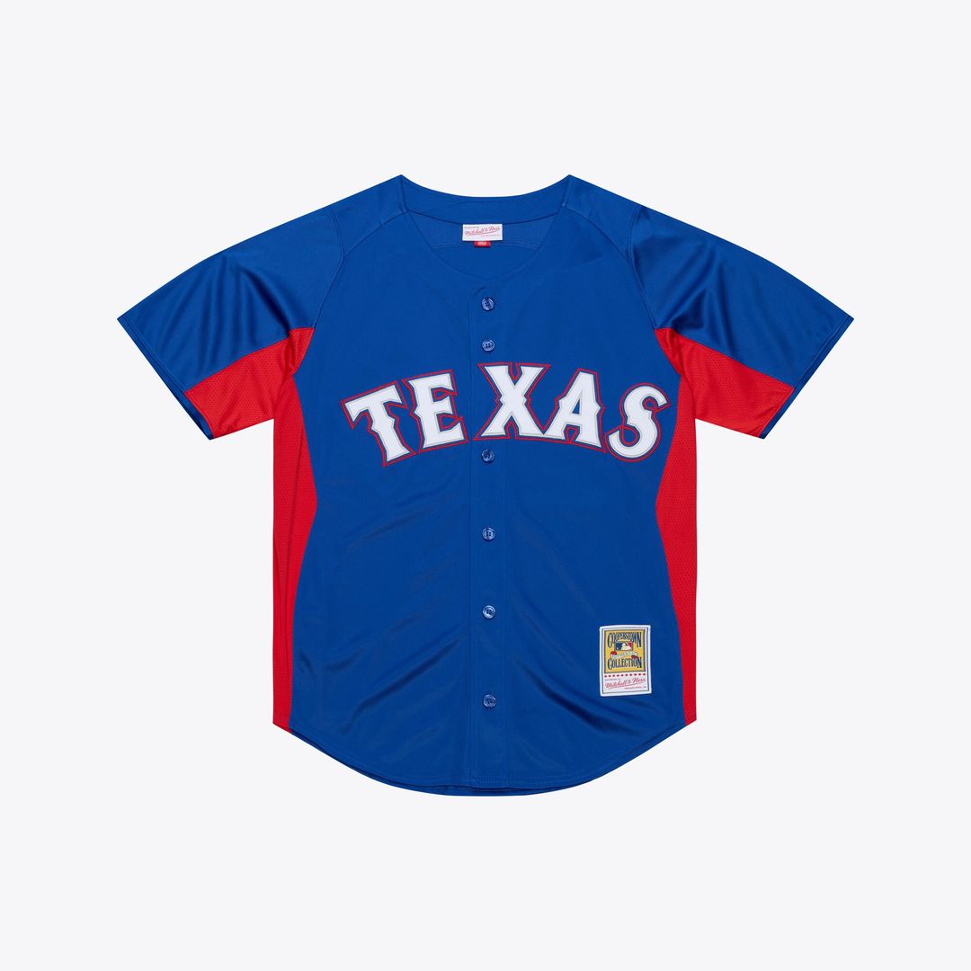 Texas Rangers Adrian Beltre Mitchell & Ness Cooperstown Mesh Batting Practice Button - Up Jersey - Royal MLB Team Jersey Baseball Fan Apparel
