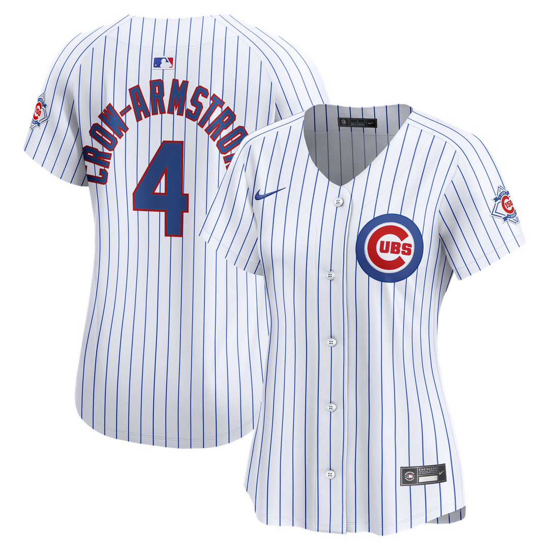 Chicago Cubs Pete Crow - Armstrong Nike Women's 150th Anniversary Limited Jersey - White MLB Team Jersey Baseball Fan Apparel
