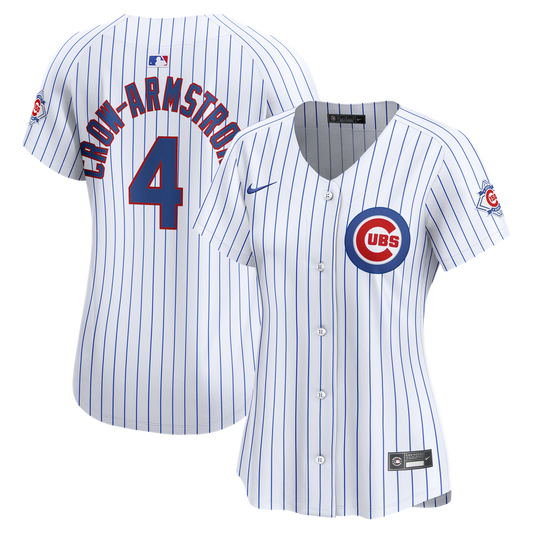 Chicago Cubs Pete Crow - Armstrong Nike Women's 150th Anniversary Limited Jersey - White MLB Team Jersey Baseball Fan Apparel