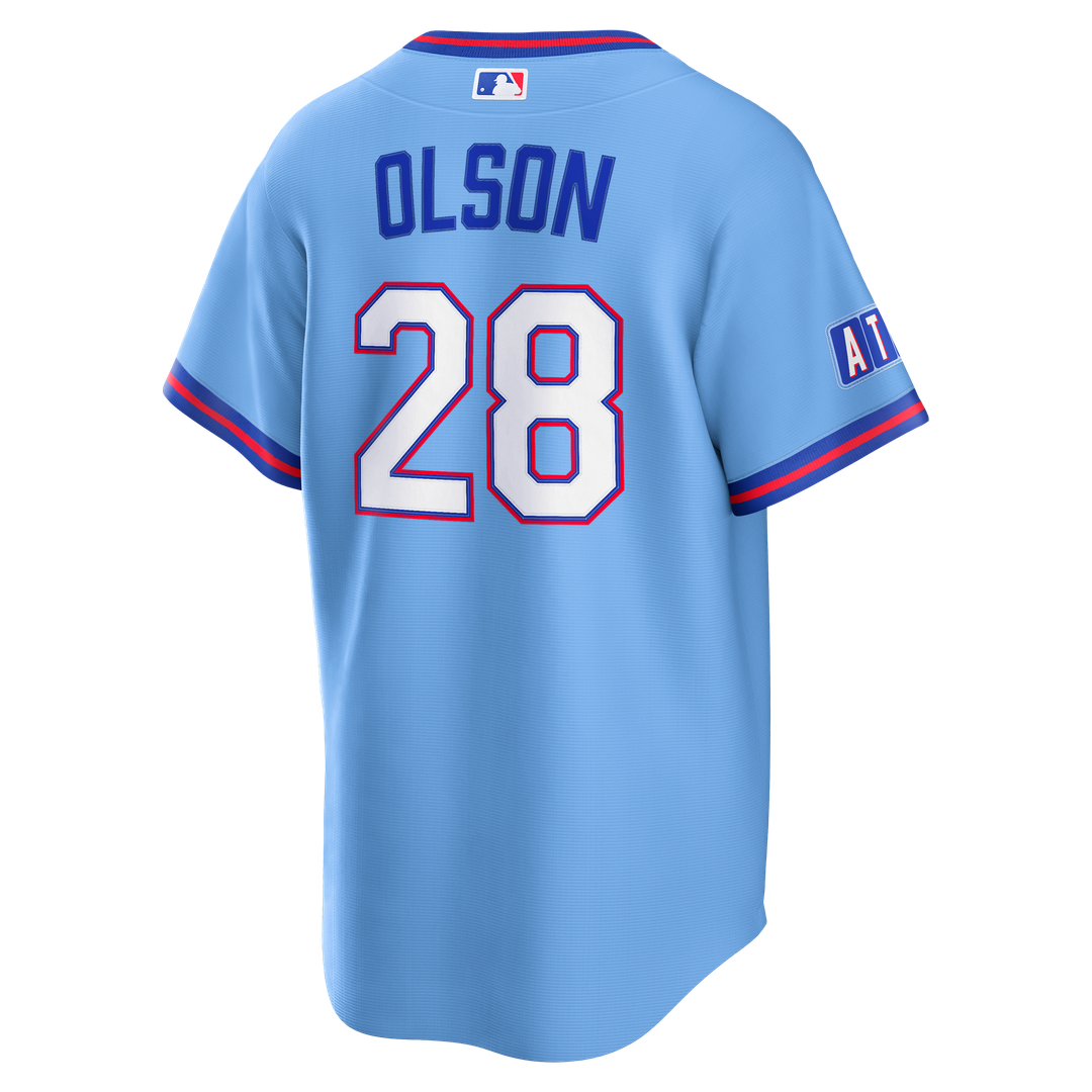 Atlanta Braves Matt Olson Nike 2026 City Connect Stadium Jersey - Powder Blue MLB Team Jersey Baseball Fan Apparel