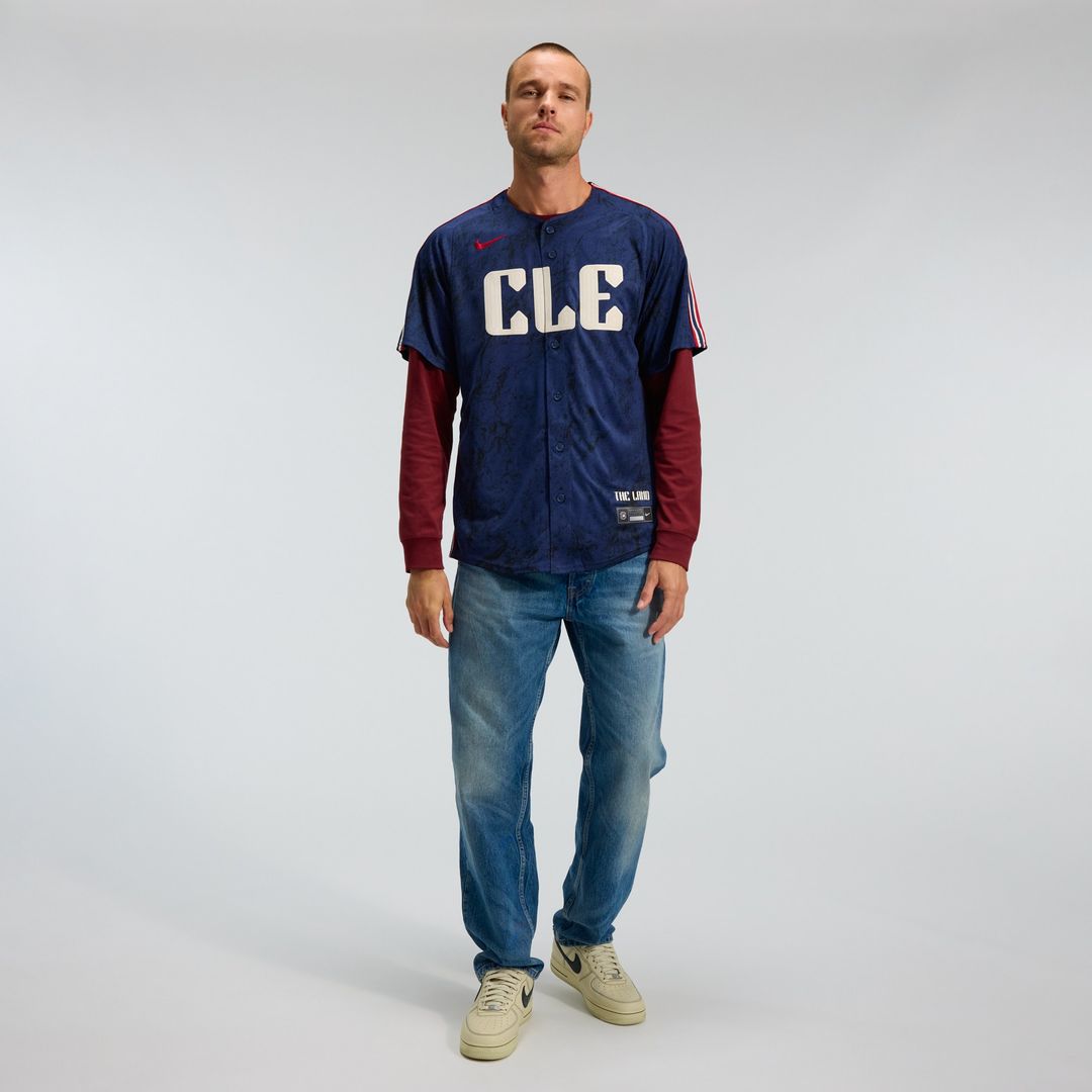 Cleveland Guardians Nike City Connect Limited Jersey - Navy MLB Team Jersey Baseball Fan Apparel