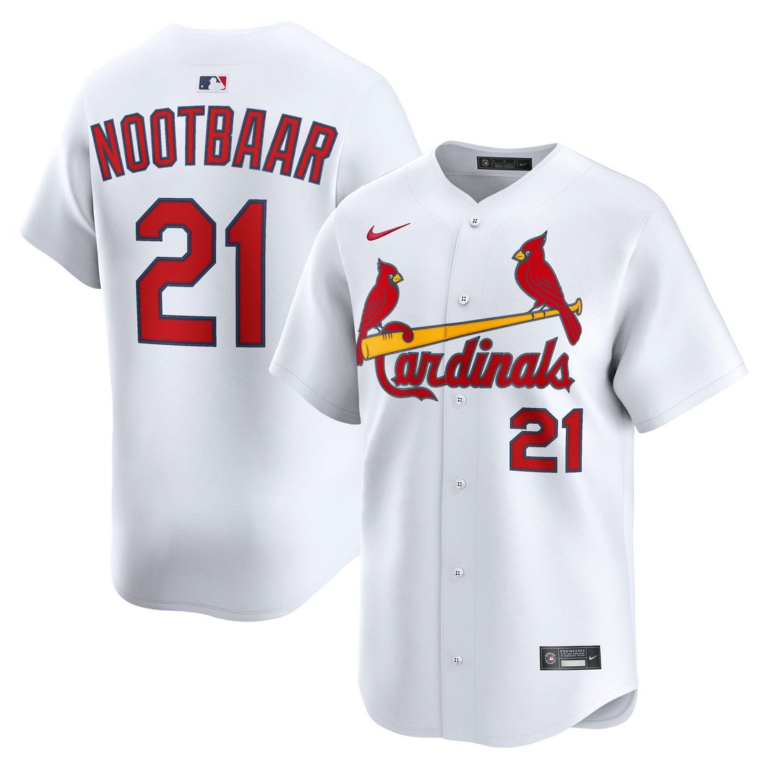 St. Louis Cardinals Lars Nootbaar Nike Home Limited Player Jersey - White MLB Team Jersey Baseball Fan Apparel
