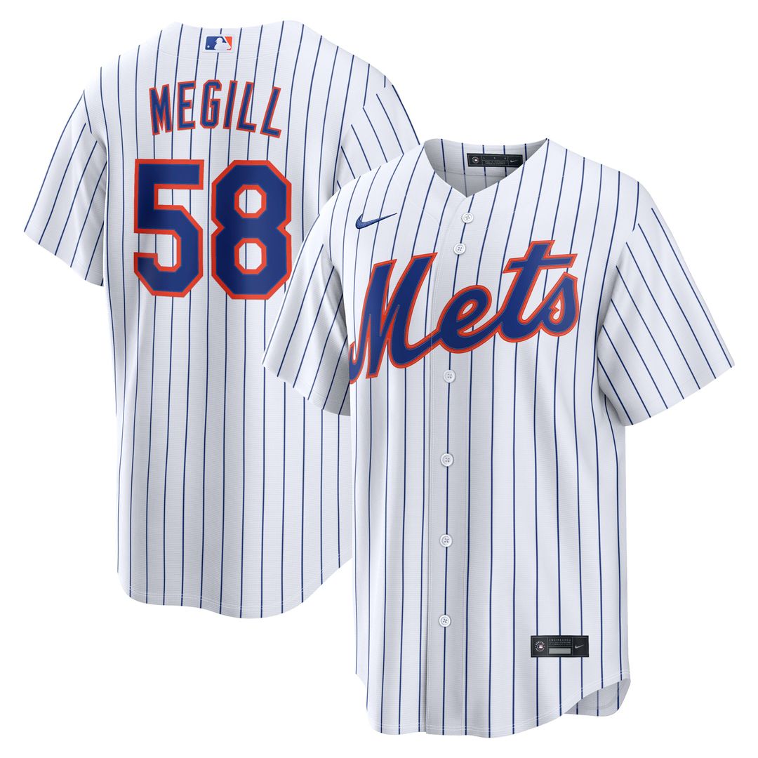 New York Mets Tylor Megill Nike Home Replica Jersey - White MLB Team Jersey Baseball Fan Apparel