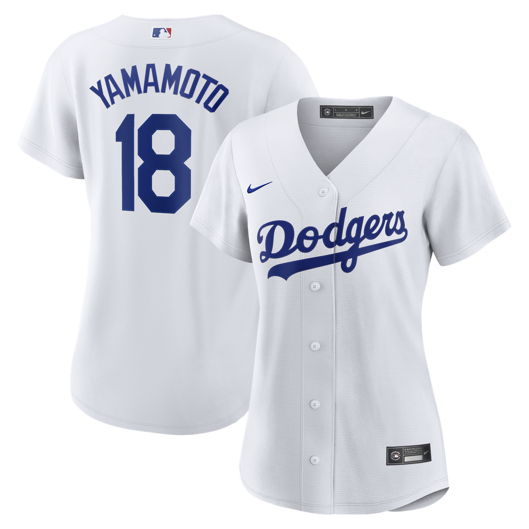 Los Angeles Dodgers Yoshinobu Yamamoto Nike Women's Replica Jersey - White MLB Team Jersey Baseball Fan Apparel