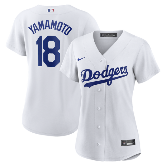Los Angeles Dodgers Yoshinobu Yamamoto Nike Women's Replica Jersey - White MLB Team Jersey Baseball Fan Apparel