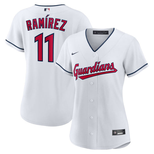 Cleveland Guardians Jose Ramirez Nike Women's Home Replica Player Jersey - White MLB Team Jersey Baseball Fan Apparel