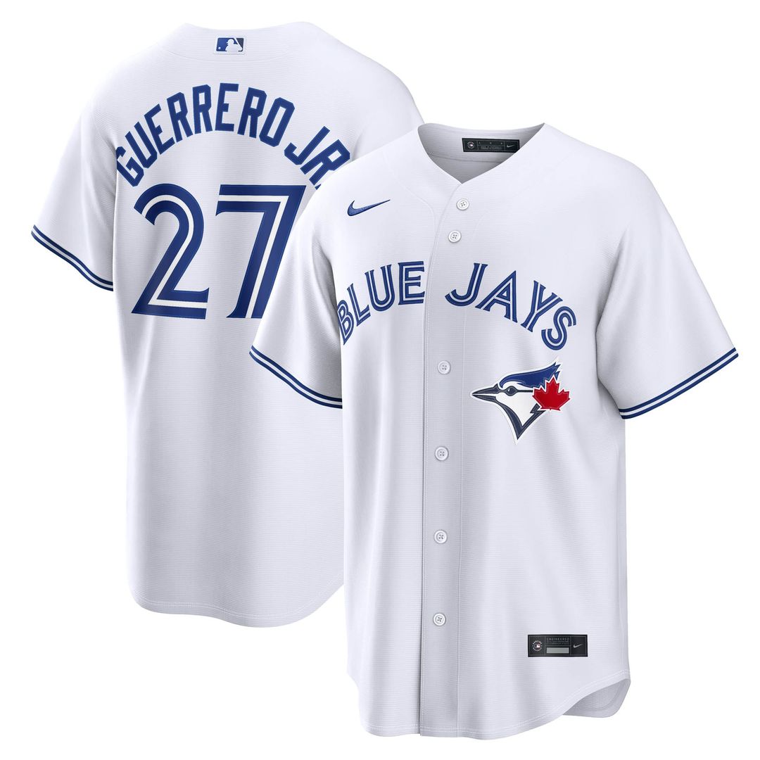 Toronto Blue Jays Vladimir Guerrero Jr. Nike Home Replica Jersey - White MLB Team Jersey Baseball Fan Apparel