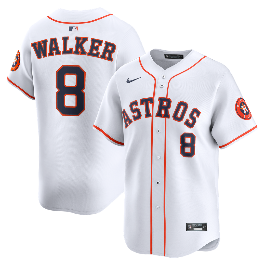Houston Astros Christian Walker Nike Home Limited Player Jersey - White MLB Team Jersey Baseball Fan Apparel