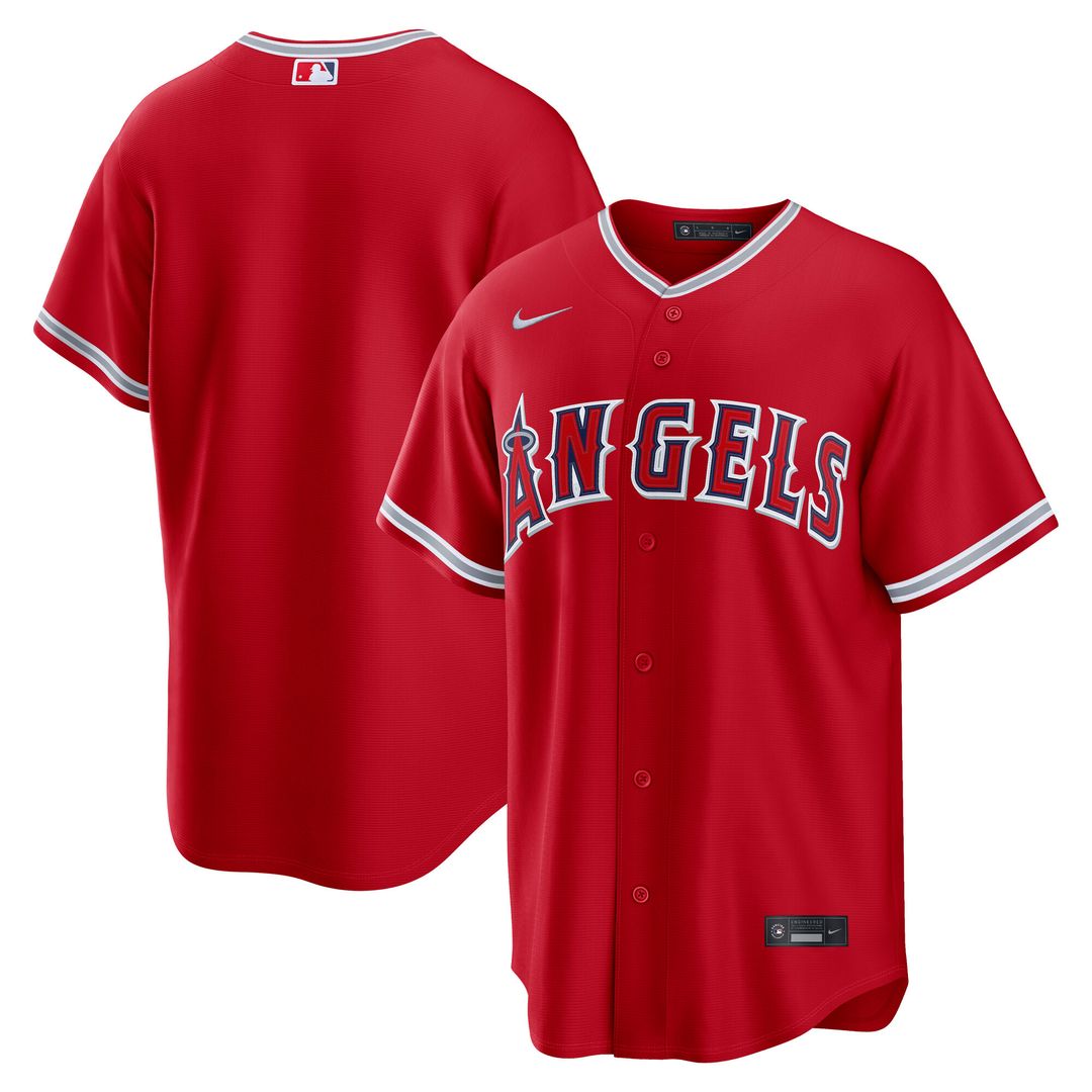 Los Angeles Angels Nike Alternate Replica Jersey - Red MLB Team Jersey Baseball Fan Apparel