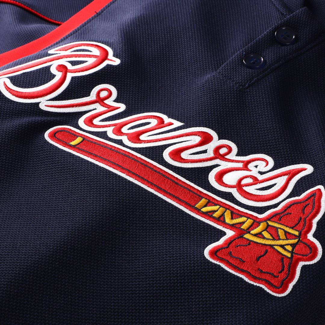 Atlanta Braves Chipper Jones Mitchell & Ness Authentic Batting Practice Jersey - Navy MLB Team Jersey Baseball Fan Apparel