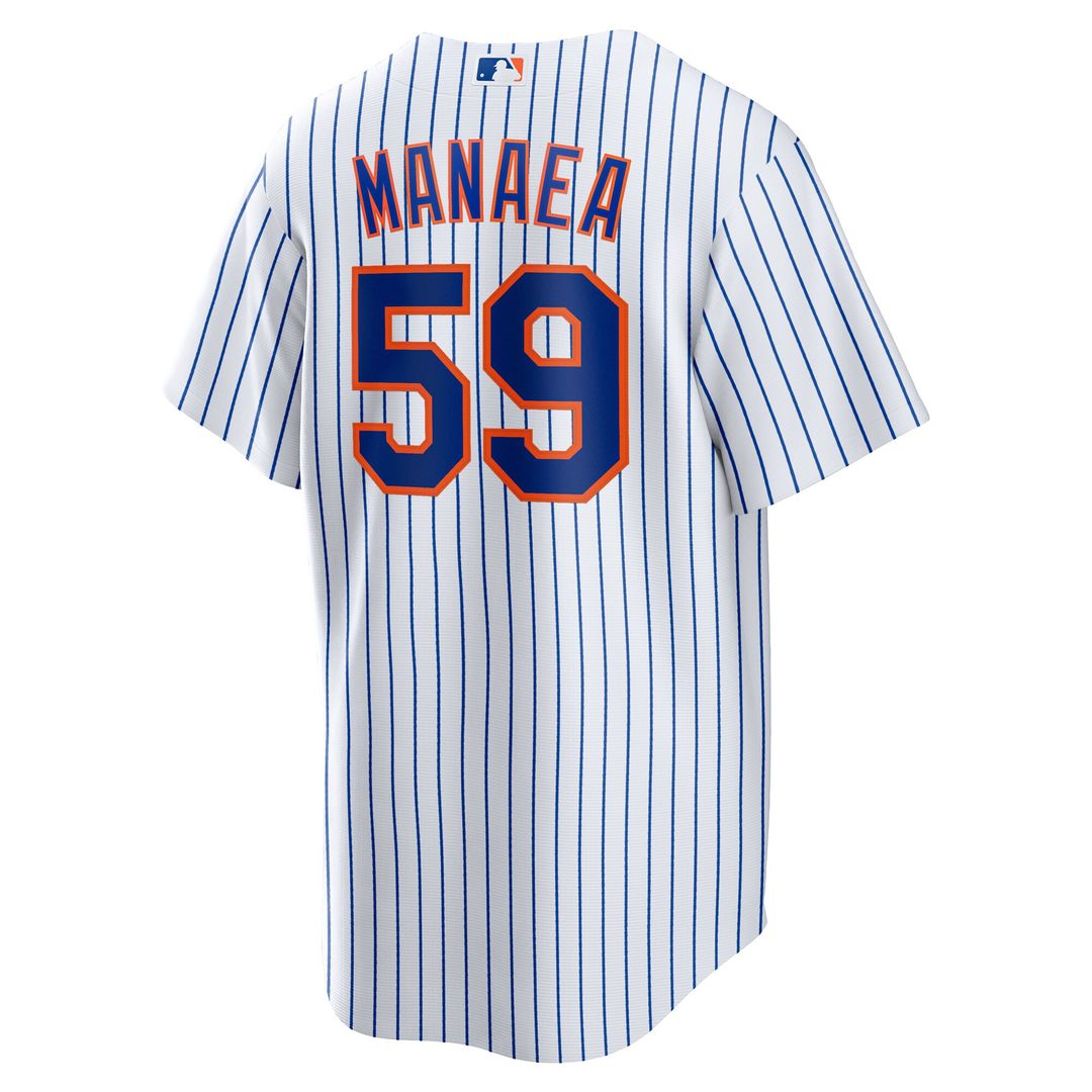 New York Mets Sean Manaea Nike Home Replica Jersey - White MLB Team Jersey Baseball Fan Apparel
