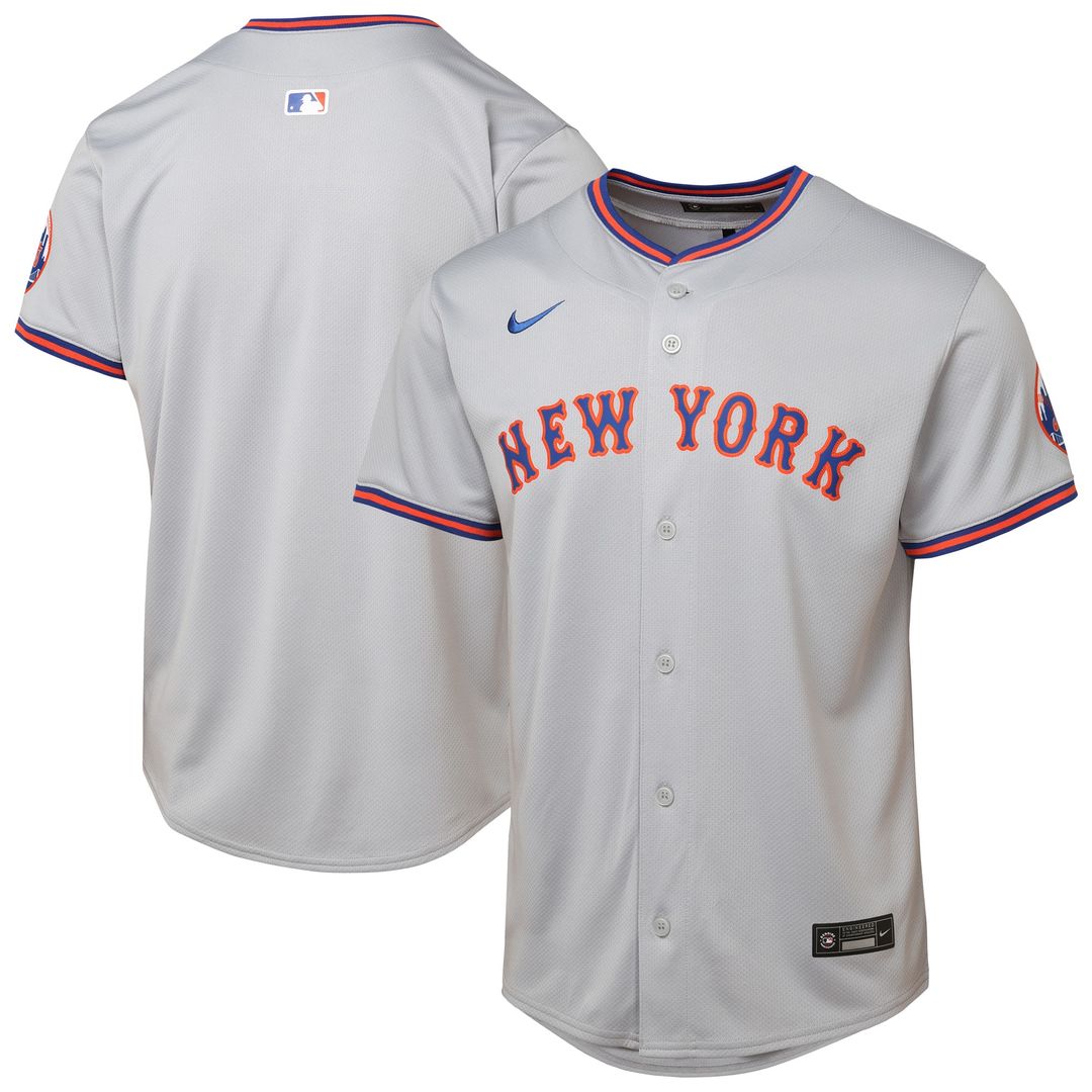 New York Mets Youth Road Limited Jersey - Gray MLB Team Jersey Baseball Fan Apparel